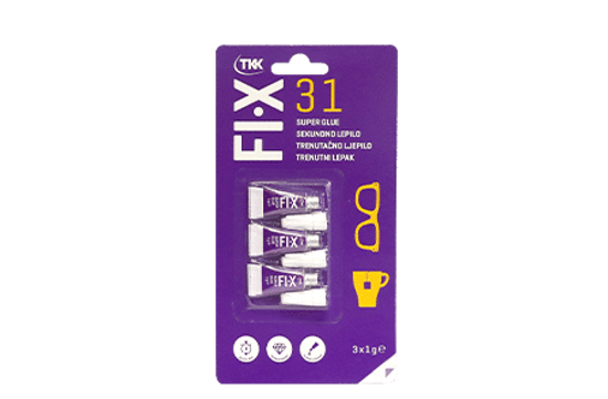 Slika TKK-FIX 31 Trenutačno ljepilo tekuće 3x1g